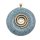 Air Blue Doughnut/Donut/Ring Resin Pendant 50mm with Spiral Brass / Gold
