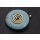 Air Blue Doughnut/Donut/Ring Resin Pendant 50mm with Spiral Brass / Gold