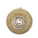 Yellow Cream Doughnut/Donut/Ring Resin Pendant 50mm with...