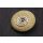 Yellow Cream Doughnut/Donut/Ring Resin Anhänger 50mm with Spiral Brass Silber Plated