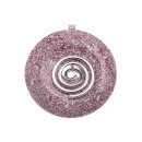 Dusky Orchid Doughnut/Donut/Ring Resin Pendant 50mm with Spiral Brass Silber Plated