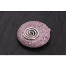 Dusky Orchid Doughnut/Donut/Ring Resin Anhänger 50mm with Spiral Brass Silber Plated