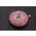 Ibis Rose Doughnut/Donut/Ring Resin Anhänger 50mm with Spiral Brass Silber Plated