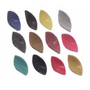 Twisted leaf / ca.60x32mm / 8 pcs.