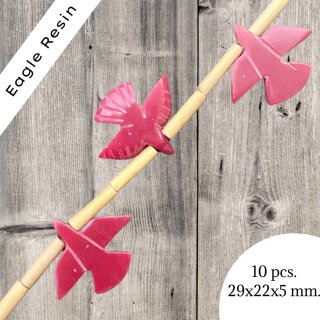 Harz Adler rubin red I 29x22x5 mm. I  10 pcs.