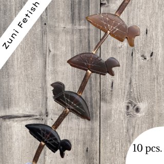 Waterbuffalo Horn Animal Fetish brown I 33x12x5 mm. I  10 pcs.