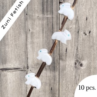 Weißer Achatstein Animal Fetish white I 17x11x5 mm. I  10 pcs.