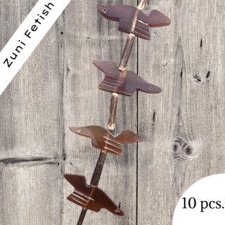 Wasserbüffel Horn Animal Fetish brown I 33x10x5 mm. I  10 pcs.