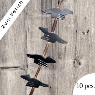 Waterbuffalo Horn Bird schwarz I 32x10x4 mm. I  10 pcs.