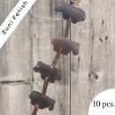 Wasserbüffel Horn Pferd brown I 22x14x5 mm. I  10 pcs.