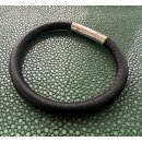 Nappa leather Bracelet black 6 mm