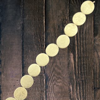 Blattgold laminiert flat round I ca.33x5mm I  I 12 pcs.