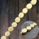 Gold leaf laminated slanted cut oval I ca.30x25x15mm I  I...