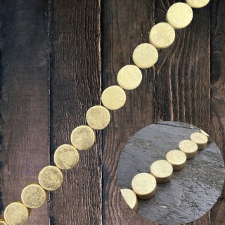 Blattgold laminiert flat round I ca.20x10mm. I  I 18 pcs.