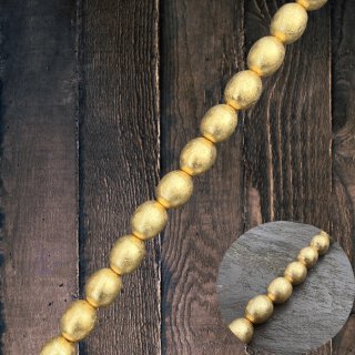 Gold leaf laminated rounded oval I ca.20x17mm. I  I 20 pcs.