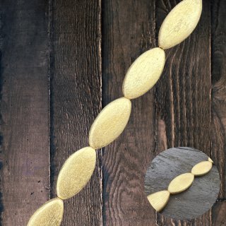 Gold leaf laminated flat oval  I ca.50x25x7mm. I  I 7 pcs.