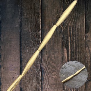 Gold leaf laminated long dube I ca.50x9mm. I  I 8 pcs.