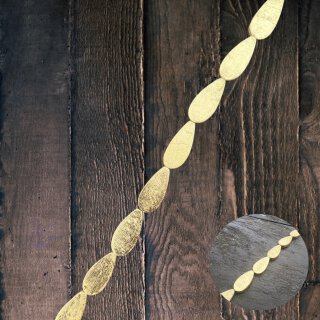 Blattgold laminiert teardrops  I ca.24x11x4mm. I  I 14 pcs.