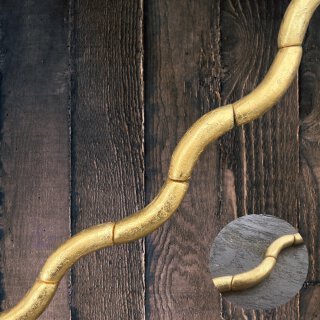 Gold leaf laminated bend dube I ca.45x12mm I  I 10 pcs.