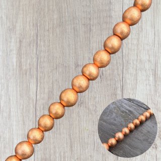 Rosegold leaf laminated round I ca.20mm I  I 20 pcs.