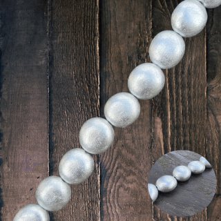 Silver leaf laminated ufo I ca.28x12mm I  I 13 pcs.