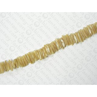 Shell Troca rice beads biege ca.3x15mm