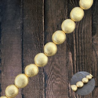 Gold leaf laminated round I ca.28x12mm I  I 13 pcs.