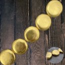 Gold leaf laminated ufo I ca.55x15mm. I  I 5 pcs.