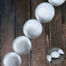 Silver leaf laminated ufo I ca.55x15mm. I  I 5 pcs.