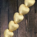 Blattgold laminiert heart I ca.33x33x15mm I  I 6 pcs.