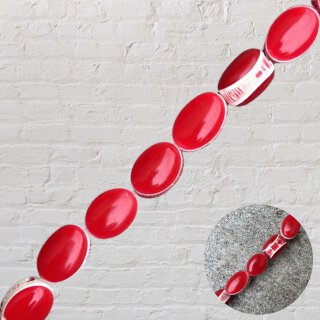 Knochen mit Gießharz oval rot / ca.17x13x12mm. / 23pcs.