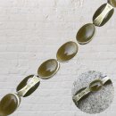 Knochen mit Gießharz oval jade / ca.17x13x12mm. /...