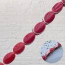 Knochen mit Gießharz oval rose  / ca.21x15x12mm  /...