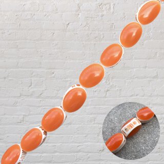 Knochen mit Gießharz oval orange  / ca.24x17x13mm / 17pcs.