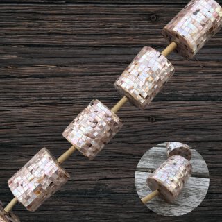 Shell cracking tube brown / 32x27mm / 5pcs.