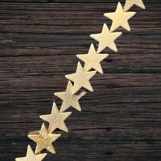 Messing gold glänzend Stern  I 8 mm.