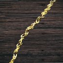 brass gold shiny X-Form brass I 7x4 mm.