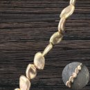 brass gold shiny flat oval brass I 12 mm.