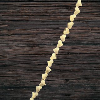 brass gold shiny heart brass I 6 mm.