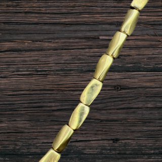 Messing gold glänzend twisted brass I 7x4 mm.
