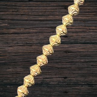 Messing gold glänzend double cone brass I 6 mm.