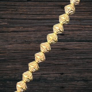 Messing gold glänzend double cone brass I 6 mm.