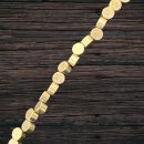 brass gold shiny flat round brass I 4 mm.