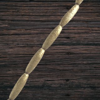 Messing gold glänzend oval brass I 15x5 mm.