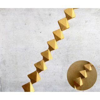 Gold Leaf Gold 17 faceted flat I 20x20x08mm I 18pcs