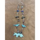 Zuni Fetish Necklace long Multicolor with...