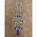 Zuni Fetish Necklace long Shimmer Blue Bears on Heishi