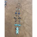 Zuni Fetish Necklace long Turquoise-Colored Kachina Pendant