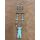 Zuni Fetish Necklace long Multicolor with Large Turquoise Bear