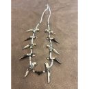 Zuni Parrot Necklace long Black-White